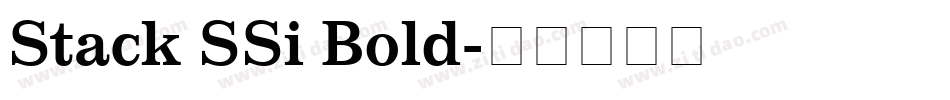 Stack SSi Bold字体转换